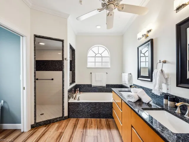 Master Bath large shower bath tub dual sinks