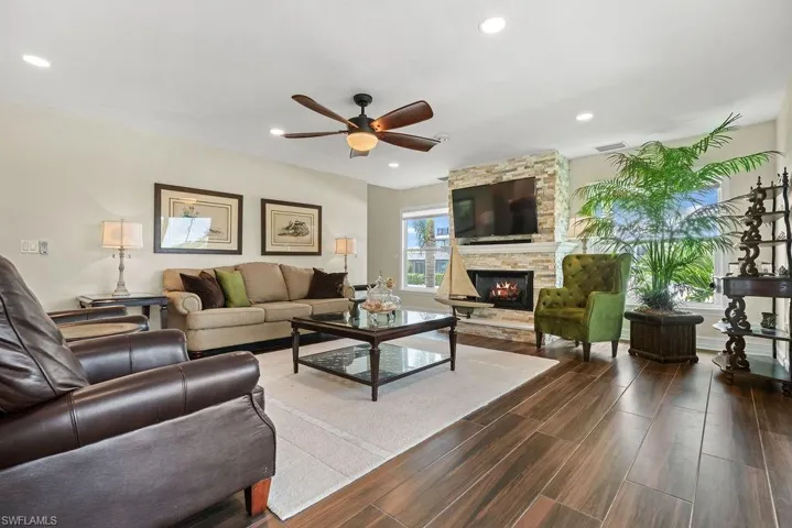 Main Living Area with Wood Fireplace
