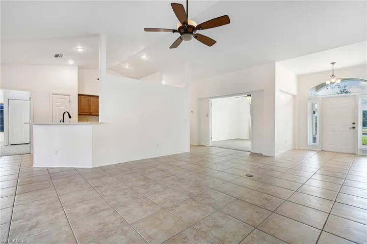 Entry, Office, Living Area & Kitchen