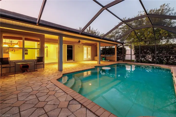 Pool at dusk