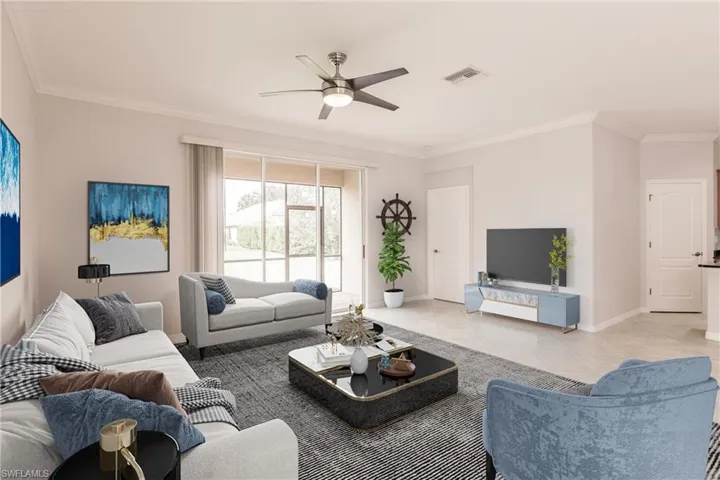 Virtually Staged Living Room