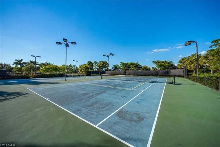 View of tennis court