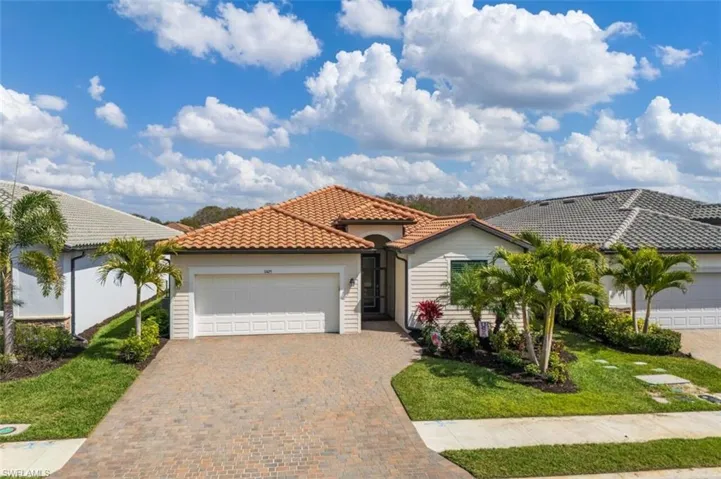 Widened paver driveway Western front exposure