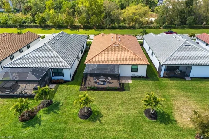 Drone aerial view showing extended lanai