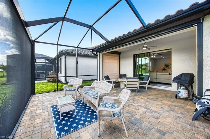 Extended lanai with Picture frame screened view of the lake