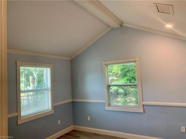 Bedroom shot showing ceiling detail.