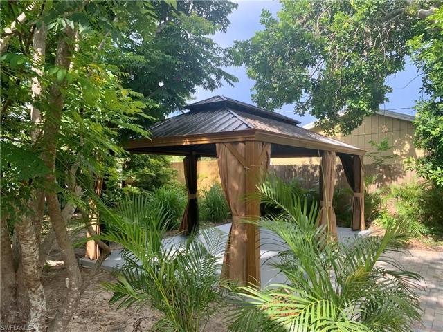 Tropical gazebo with electric and lighting.