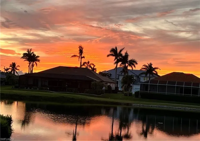 Sunset Lake view from back yard.