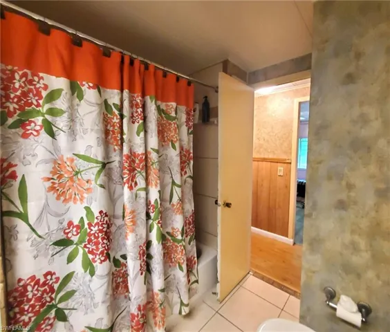 Hall Bath with tub/shower combination