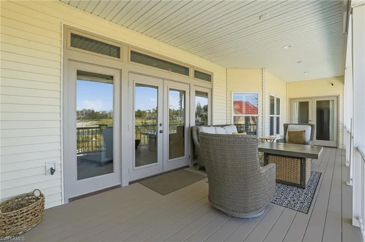 Wooden terrace with french doors - Virtually Edited