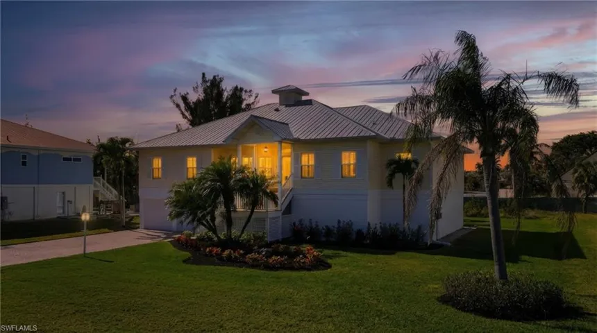 Twilight View of House - Virtually Edited