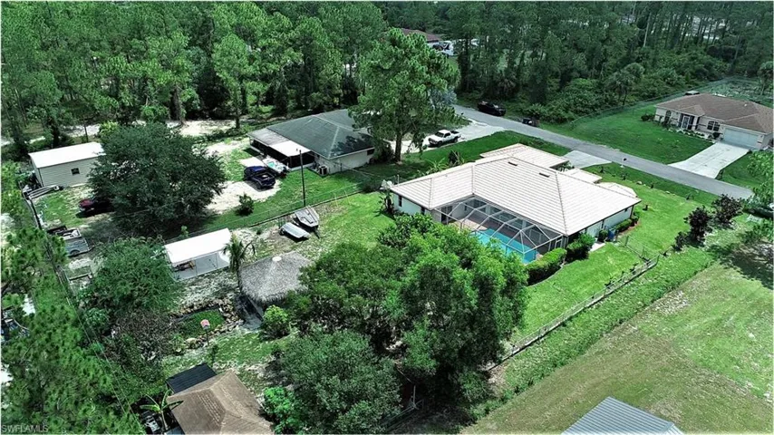 Birds eye view of property