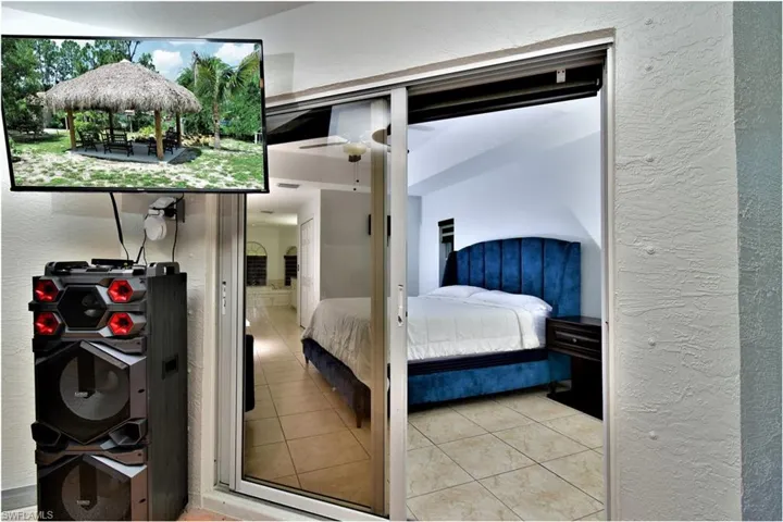 Bedroom featuring light tile patterned floors