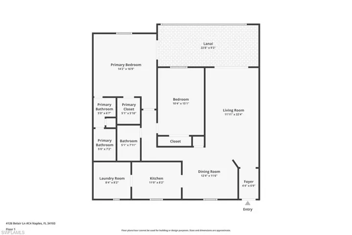 Approximate floor plan.