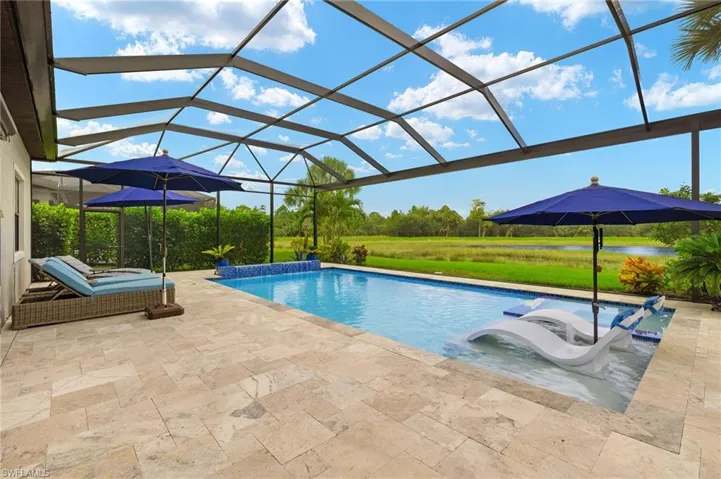 Fantastic Southern Exposure - Lake Front / Preserve Lot! 2021 Custom Pool with Sunken Spa, Sunshelf with Bubbler, and Waterfall Features.