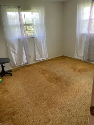 View of carpeted spare room