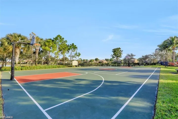 Outdoor basketball court and pickleball area - there is also indoor basketball as well.