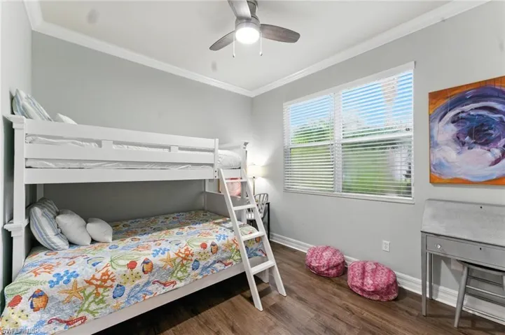 BUNK ROOM HAS FULL ON BOTTOM AND TWIN ON TOP, TWO CLOSETS AND BATHROOM IS NEXT TO THE ENTRANCE