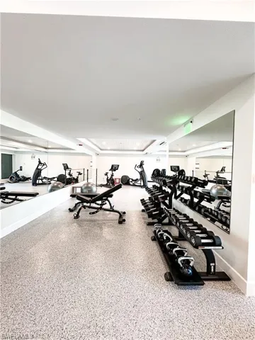 Gym with baseboards