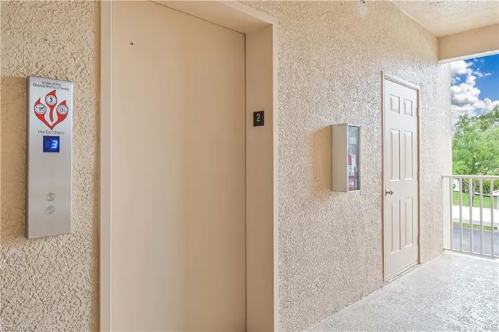 Elevator access with a stainless steel control panel