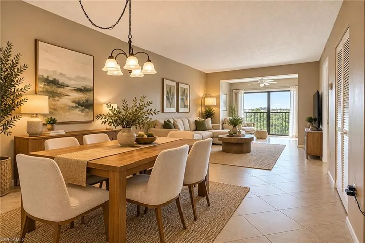 Dining Area, virtually staged