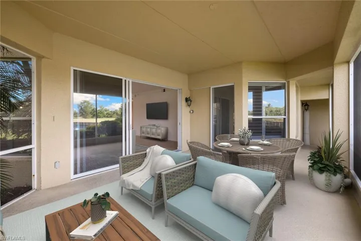 Outdoor Screened Covered Lanai-Virtually Staged Photos