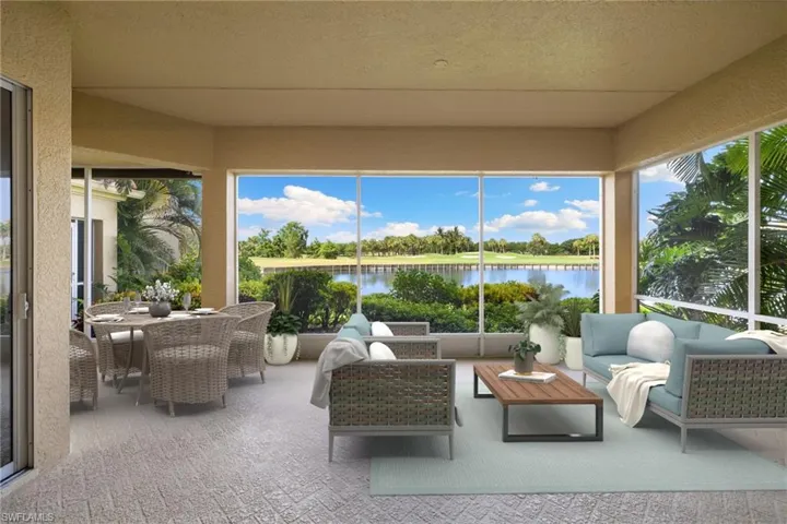 Virtually Staged Photos- Screened Covered Lanai