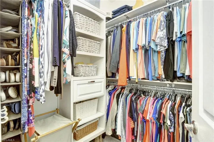 View of walk in closet