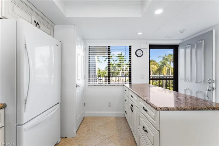 Reconfigured kitchen with walls taken down for an open floorplan.