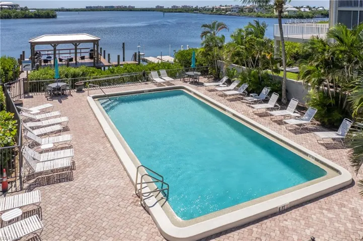 Bayside pool next to new community room.