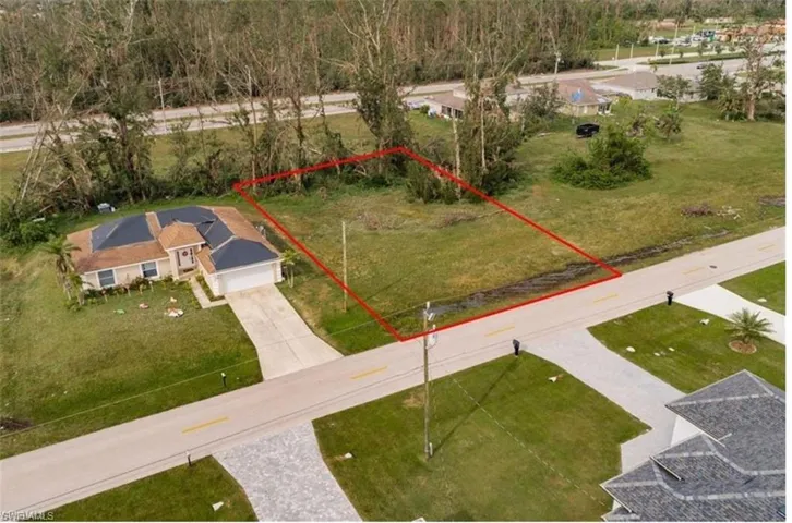 View from above of property