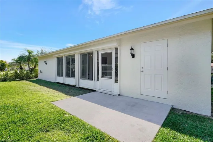side yard with room to add outdoor living, storage closet and lanai