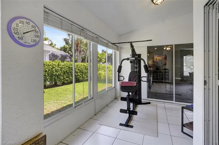 enclosed screened/plexiglass lanai