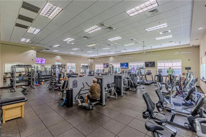 Exercise room with a huge choice of equipment to choose from.