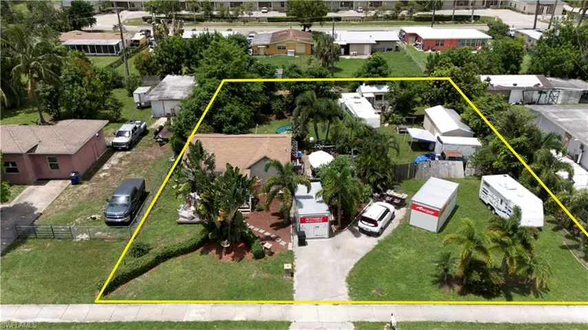 Birds eye view of property