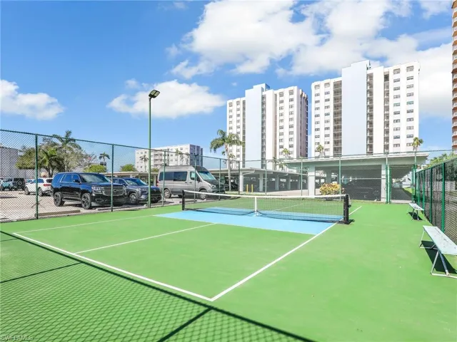 View of tennis court