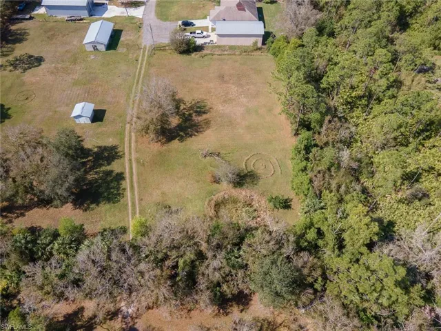 Bird's eye view featuring a rural view