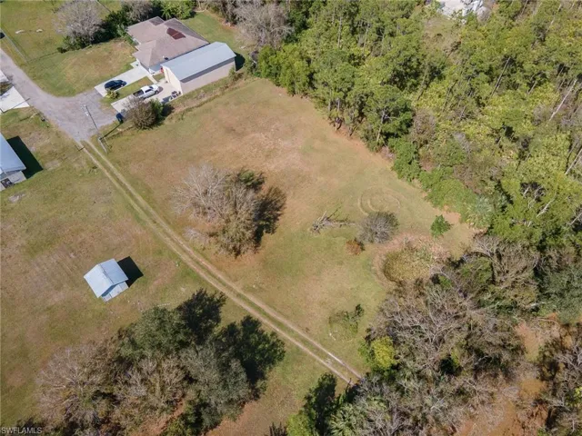 Aerial view with a rural view