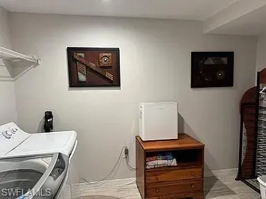 Laundry area with washing machine and dryer