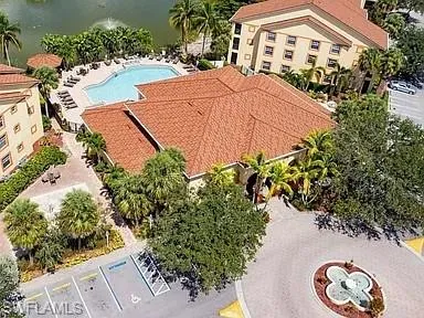 Bird's eye view of a pool