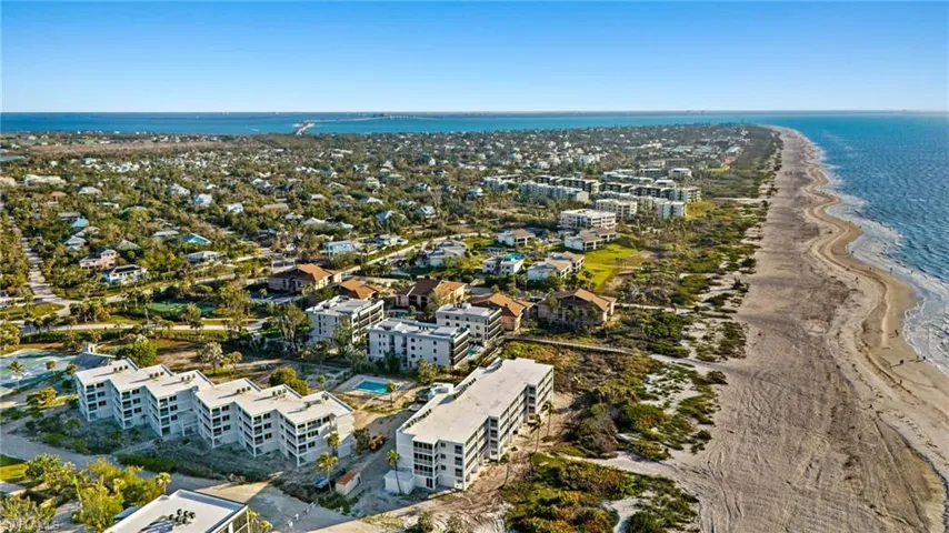 Bird's eye view of expansive beach
