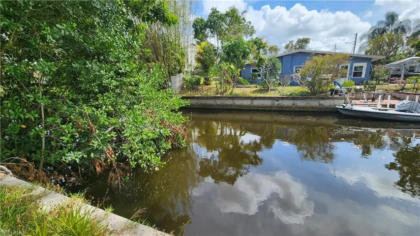 Canal from neighbor's lot