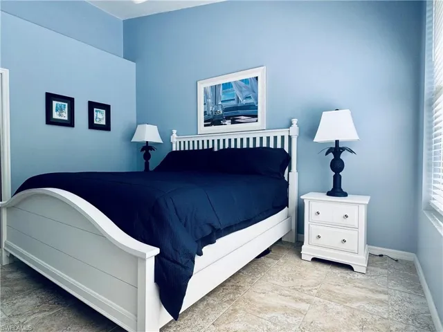 Bedroom with baseboards