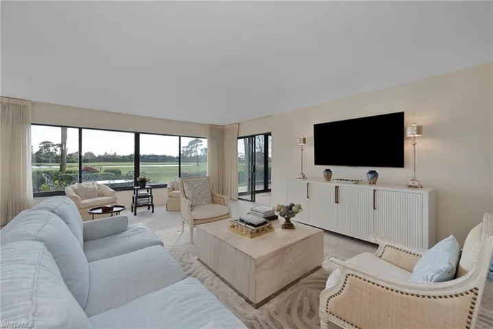 View of carpeted living area