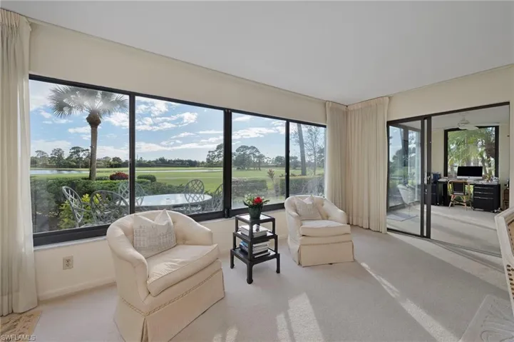 Sunroom / solarium with carpet floors