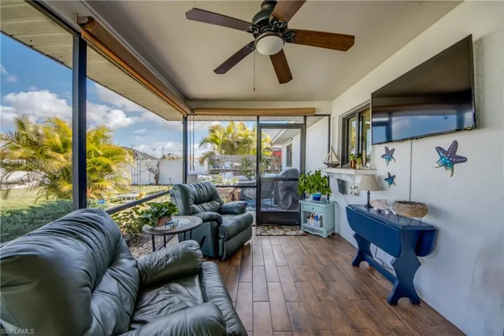 Sunroom featuring wood finished floors