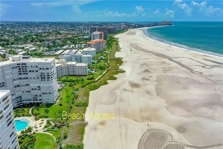 Bird's eye view featuring a beach view and a water view
