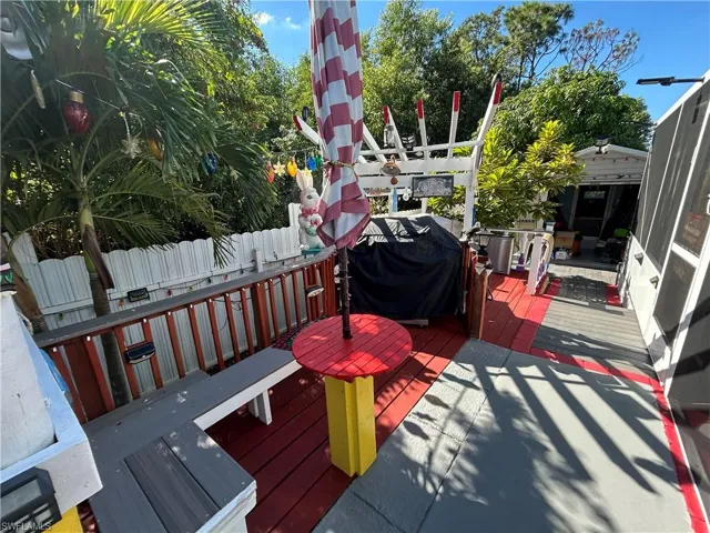 Deck with area for grilling