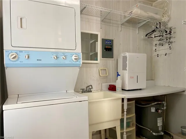 LAUNDRY ROOM with SINK & SHELVING