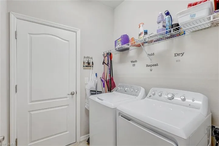 Laundry area with independent washer and dryer